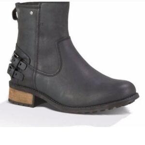 Ugg Australia Women Orion Side Zip  Classic Ankle Moto Leather Boots shoes sz 7